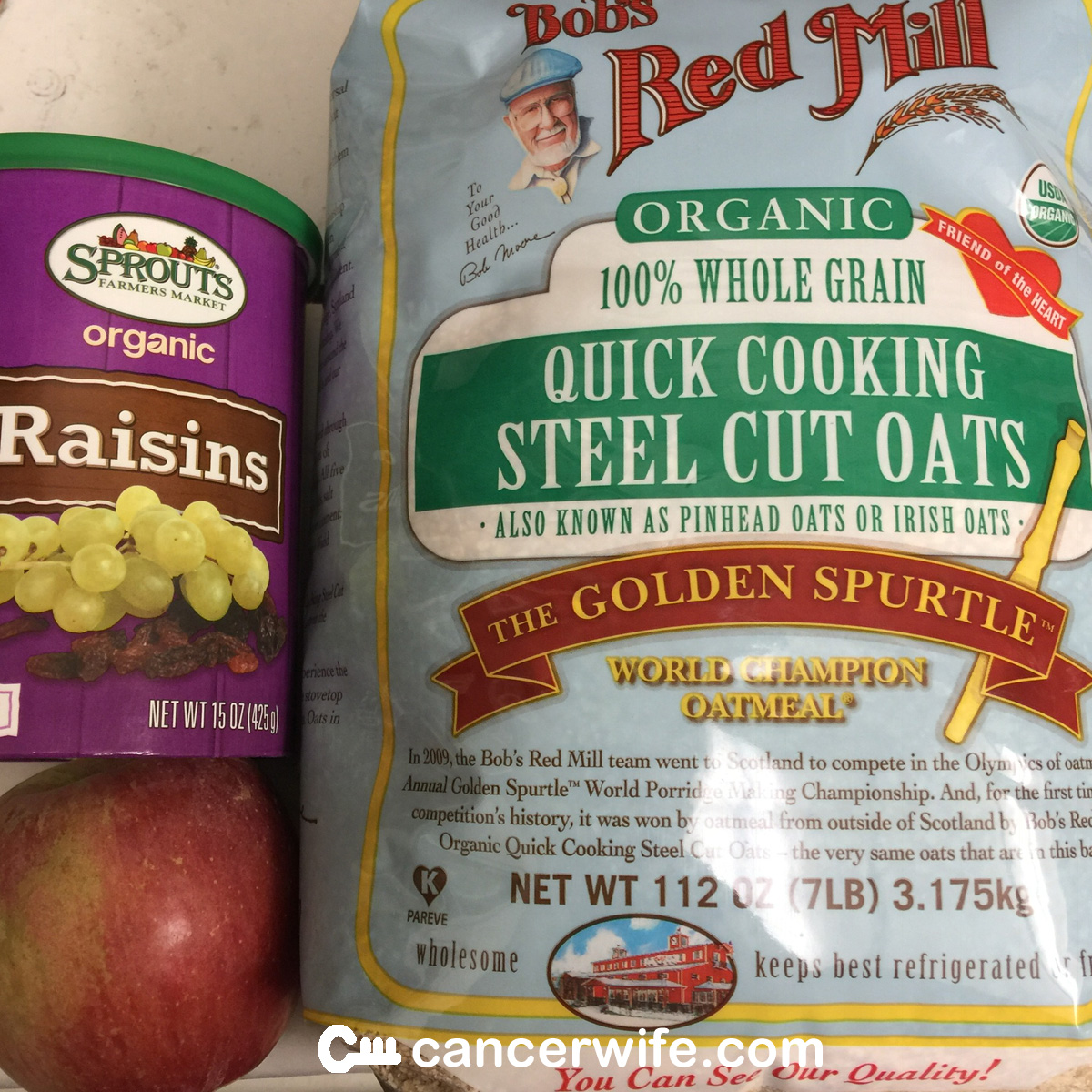 Instant Pot apple raisin steel cut oatmeal recipe, healthy and easy recipe